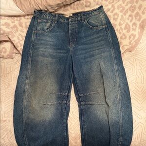 Free People Barrel Jeans